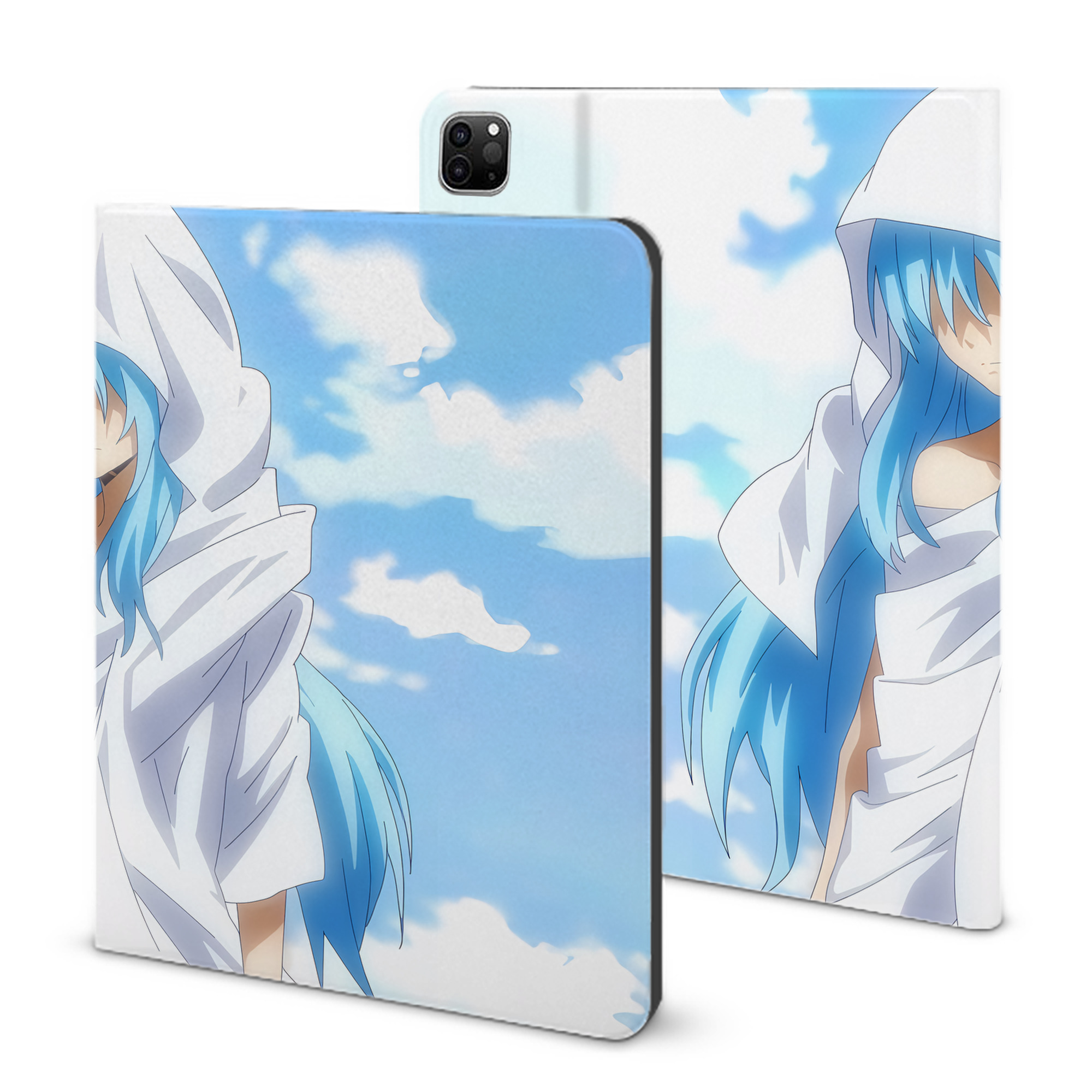 （画像用） 転スラ Regarding Reincarnated to Slime IPad ケース ブック型 PUレザー TPU 耐衝撃 軽量 薄型 ペン収納なし 全面保護 IPad 各モデル対応